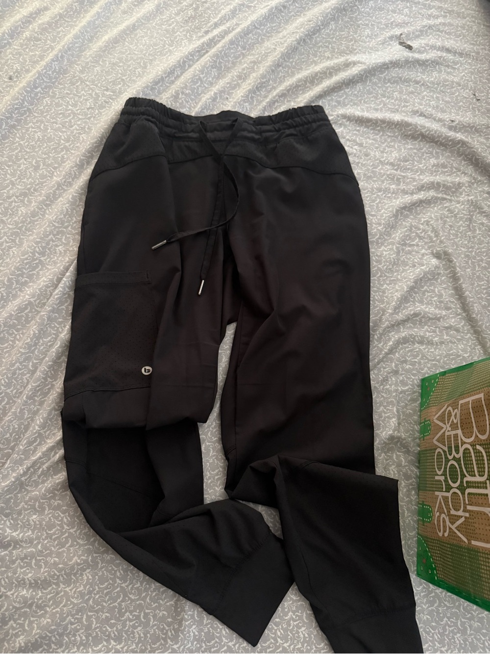Black Jogger Scrub Pants with Side Pocket